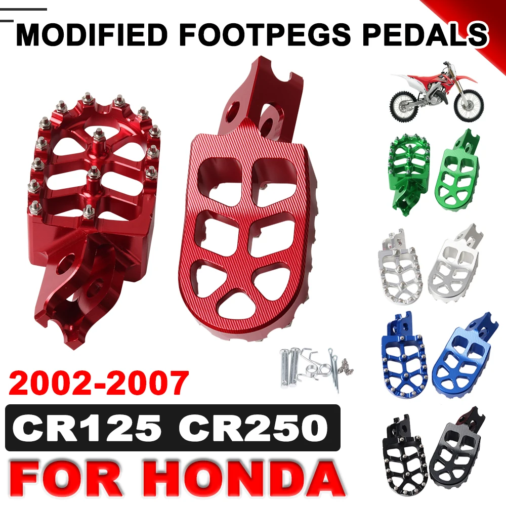 For Honda CR125 CR250 CR 125 250 2002 2003 2004 2005 2006 2007 Motorcycle Accessories FootRest Footpegs Pedals Plate Foot Rests
For Honda CR125 CR250 CR 125 250 2002 2003 2004 2005 2006 2007 Motorcycle Accessories FootRest Footpegs Pedals Plate Foot Rests