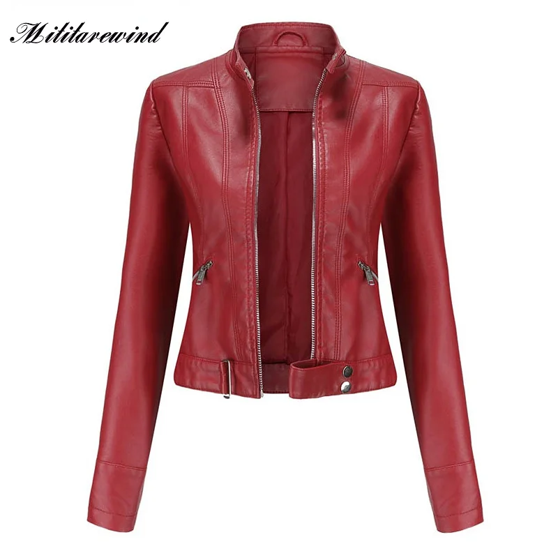 2023 Spring Autumn Short Faux Leather Jacket New Pu Leather Women Coat Female Stand Collar High Quality Motorcycle Veste Femme
2023 Spring Autumn Short Faux Leather Jacket New Pu Leather Women Coat Female Stand Collar High Quality Motorcycle Veste Femme