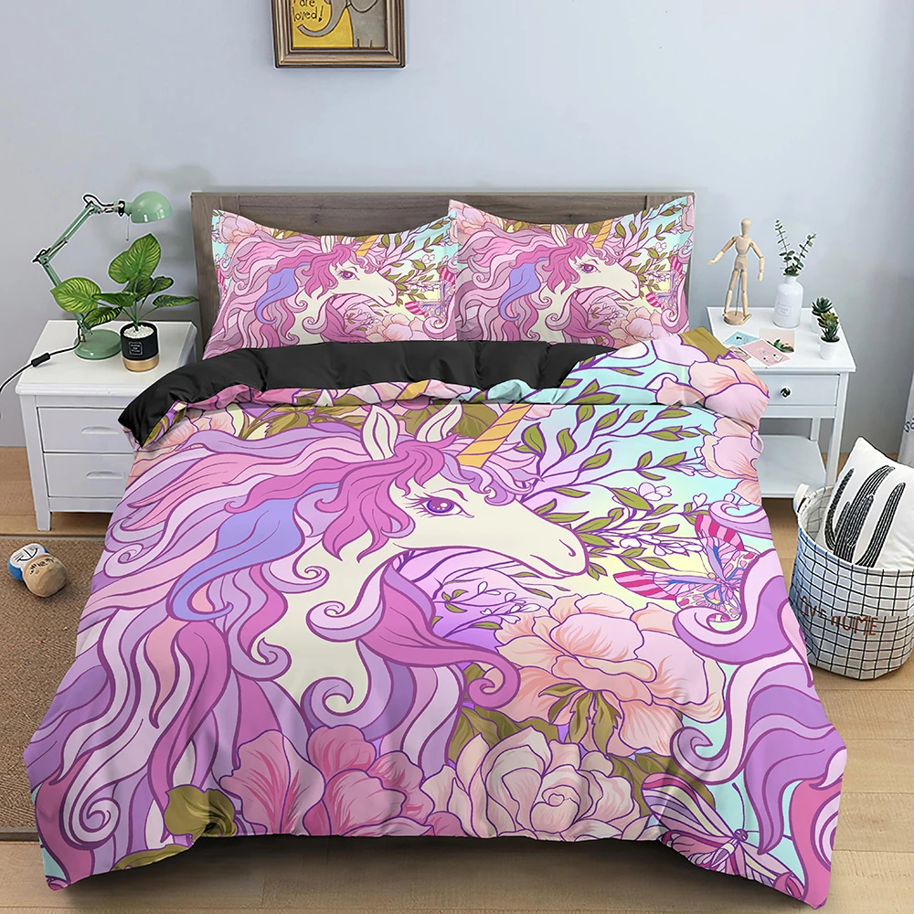 Unicorn Pattern Bedding Set For Bedroom Duvet Cover Comforter Covers Single Twin King Size Quilt Cover 2/3PCS With Pillowcase
Unicorn Pattern Bedding Set For Bedroom Duvet Cover Comforter Covers Single Twin King Size Quilt Cover 2/3PCS With Pillowcase