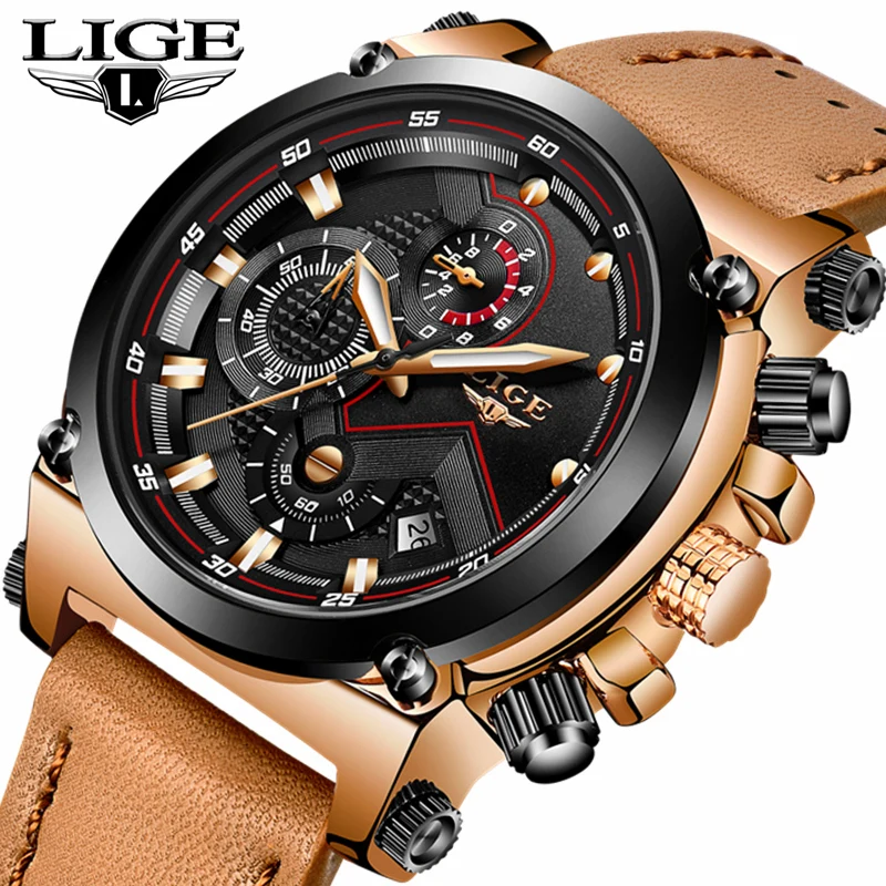 LIGE Men Sport Watches Top Brand Luxury Casual Quartz Watch Men Genuine Leather Military Waterproof WristWatch Relogio Masculino
LIGE Men Sport Watches Top Brand Luxury Casual Quartz Watch Men Genuine Leather Military Waterproof WristWatch Relogio Masculino