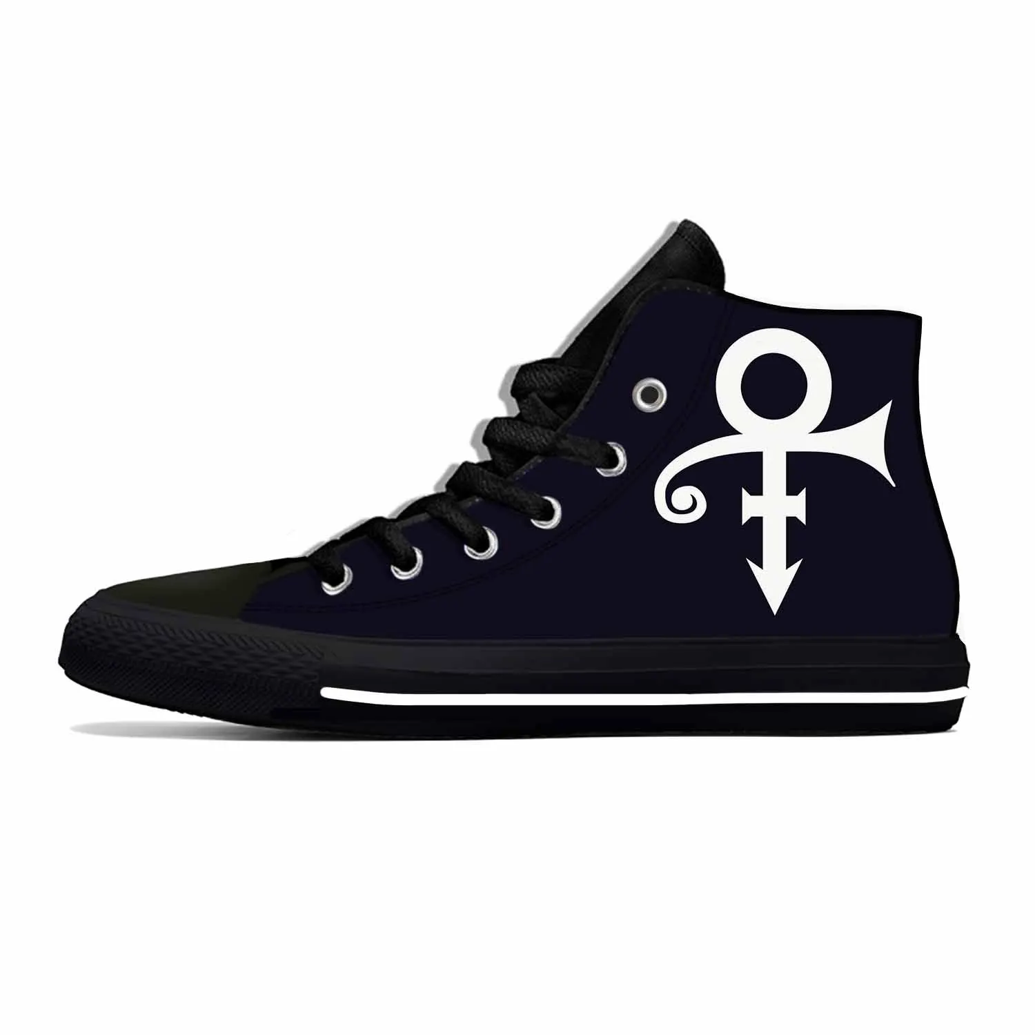 

Hot Singer Prince Symbol Rogers Nelson Purple Rain Casual Cloth Shoes High Top Men Women Sneakers High Help Classic Board Shoes