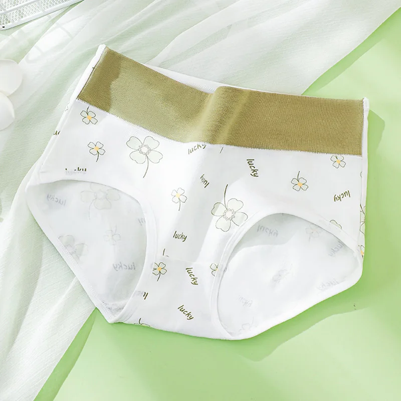 Clover Print Cotton Panties Women Fashion Sexy Lace High Waist Seamless Underpants Plus Size Girls Briefs No Trace Breathable
Clover Print Cotton Panties Women Fashion Sexy Lace High Waist Seamless Underpants Plus Size Girls Briefs No Trace Breathable