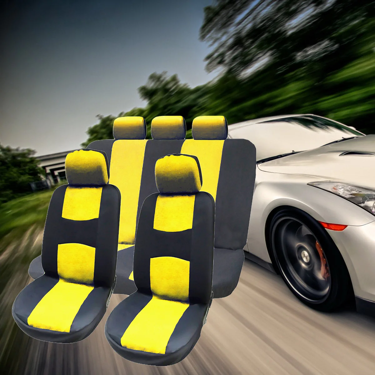 Universal Breathable Mesh Cloth Car Seat Covers with Side Airbag Compatibility and No Tools Required Installation Yellow Color.
Universal Breathable Mesh Cloth Car Seat Covers with Side Airbag Compatibility and No Tools Required Installation Yellow Color.