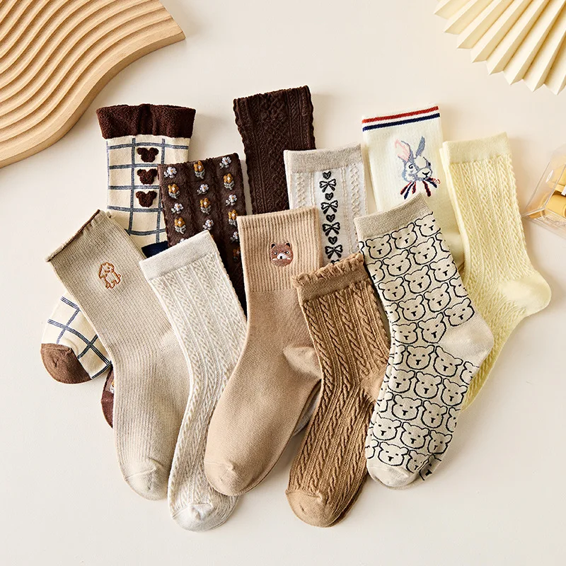 Stripe Woman Clothes Medium Socks Cartoon Kawaii Cotton Harajuku Bear Solid Color Cute Sports Japanese Stockings Women's
Stripe Woman Clothes Medium Socks Cartoon Kawaii Cotton Harajuku Bear Solid Color Cute Sports Japanese Stockings Women's