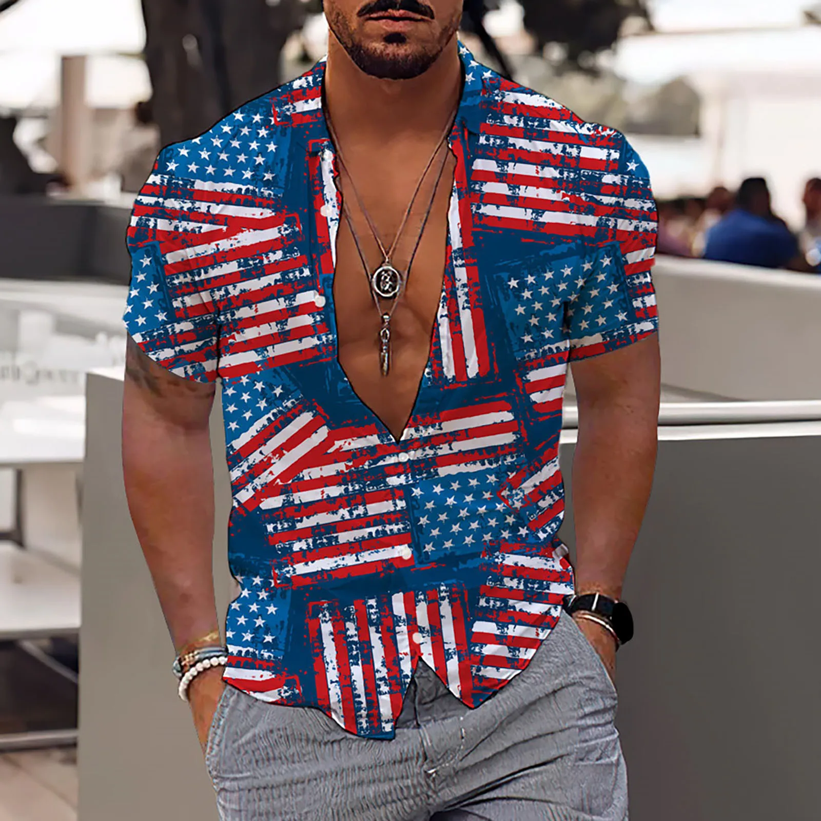Mens Fashion And Leisure 3D Digital Printing Button Lapel Independence Day Tall Mens Long Sleeve Shirts Suede Shirt Jacket Men
Mens Fashion And Leisure 3D Digital Printing Button Lapel Independence Day Tall Mens Long Sleeve Shirts Suede Shirt Jacket Men