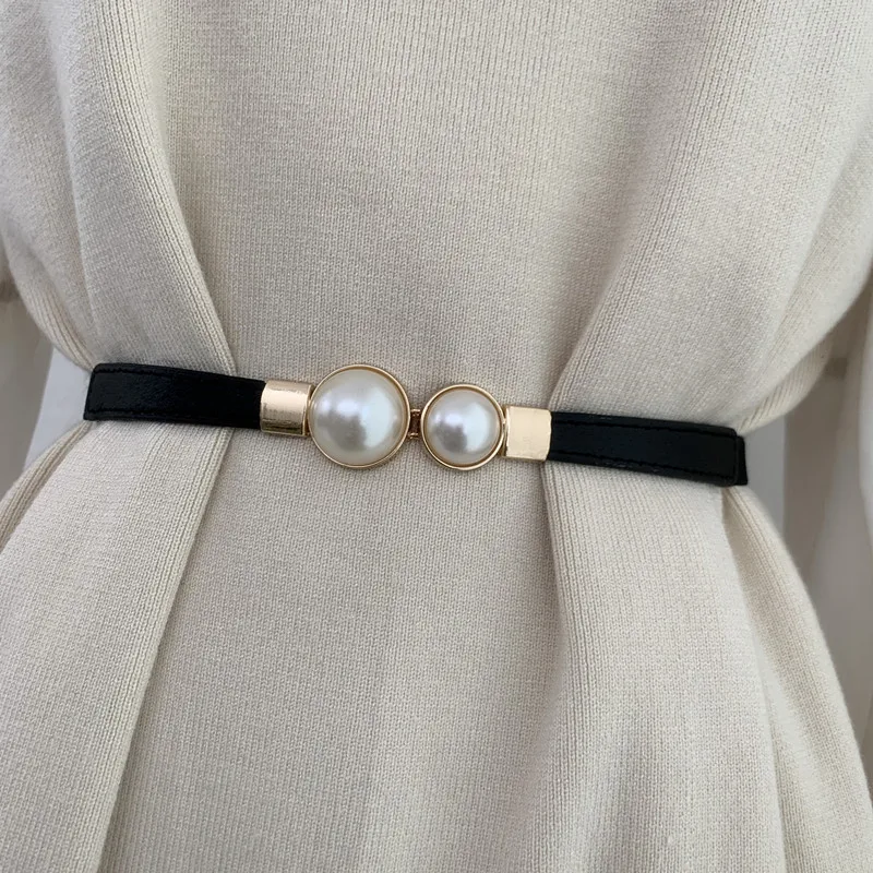 Luxury Women's Belt Creative Pearl Double Buckle Pathwork Elastic Waist Girdle Elegant Dress Belts Female Clothing Accessories
Luxury Women's Belt Creative Pearl Double Buckle Pathwork Elastic Waist Girdle Elegant Dress Belts Female Clothing Accessories