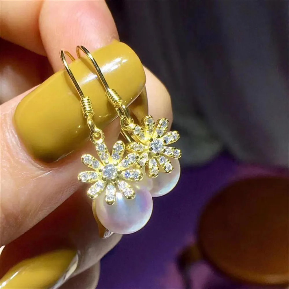 DIY Pearl Accessories S925 Silver Earrings with Empty Holder Small Chrysanthemum Earrings Fit 8-10mm Beads
DIY Pearl Accessories S925 Silver Earrings with Empty Holder Small Chrysanthemum Earrings Fit 8-10mm Beads