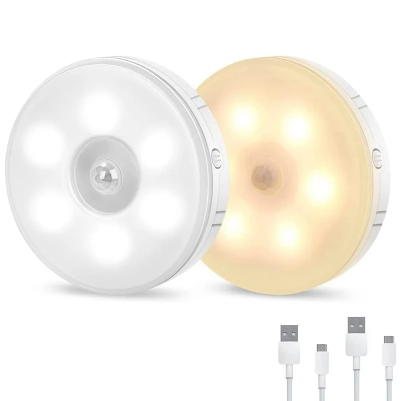 LED Night Light With Motion Sensor, USB Rechargeable Light,4Modes (Cold AUTO/ Warm AUTO/ON/Off),Two-Color Upgrade 2 Pack
LED Night Light With Motion Sensor, USB Rechargeable Light,4Modes (Cold AUTO/ Warm AUTO/ON/Off),Two-Color Upgrade 2 Pack