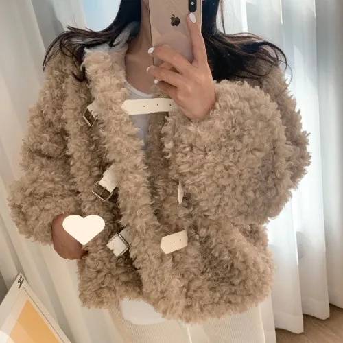 Lux Korean Chic Winter New Retro Loose Hooded Thickened Warm Plush Cardigan Lamb Wool Coat for Women
Lux Korean Chic Winter New Retro Loose Hooded Thickened Warm Plush Cardigan Lamb Wool Coat for Women