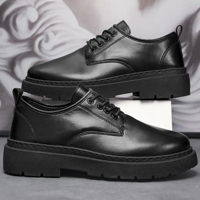 Men's Black Business Fashionable Shoes Men's Casual Leather Shoes Male Martin Boots British Men's Wedding Shoes Breathable Shoes
Men's Black Business Fashionable Shoes Men's Casual Leather Shoes Male Martin Boots British Men's Wedding Shoes Breathable Shoes