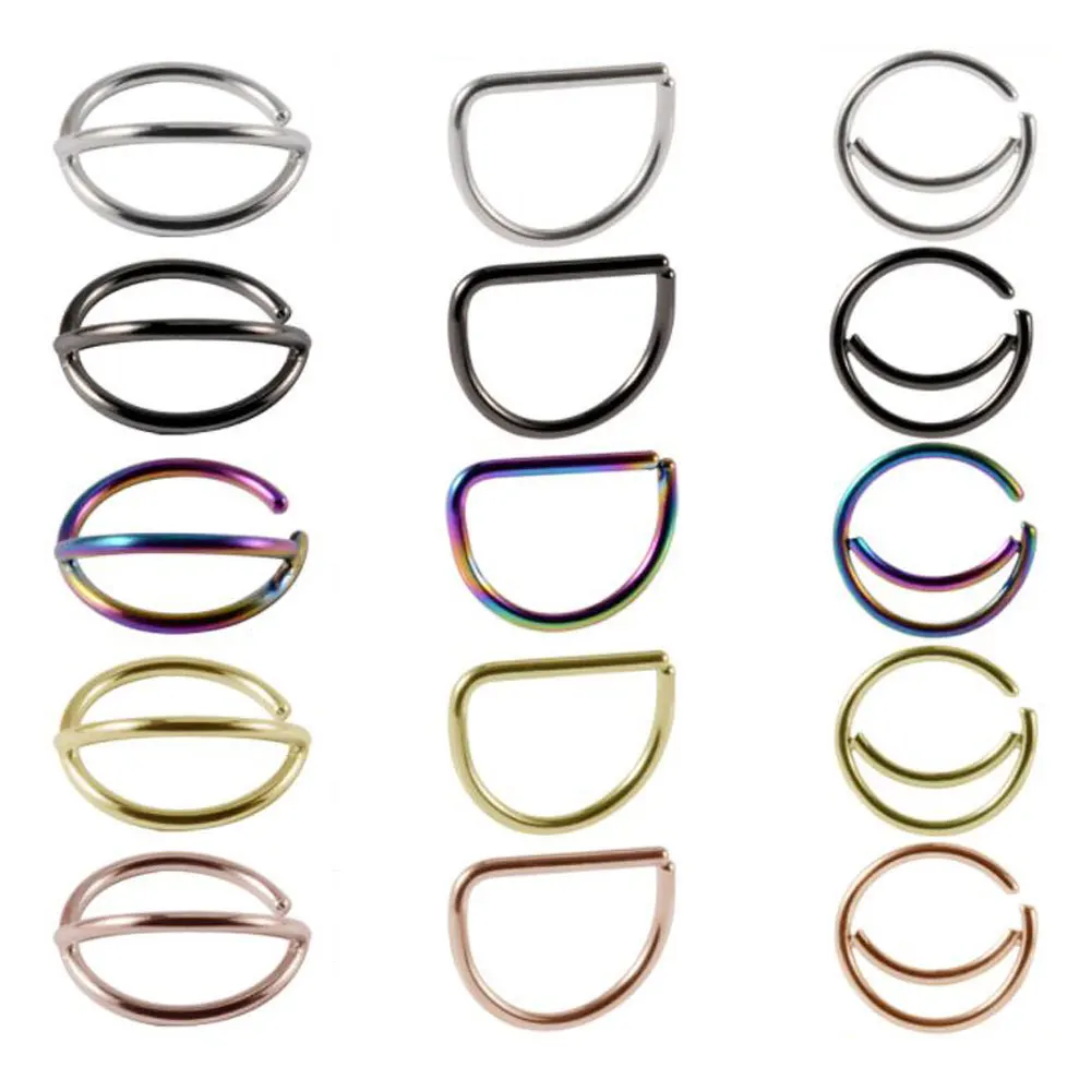 Leosoxs 1 Pcs Stainless Steel Curved Nose Ring Crescent Septum Ring D-shaped Thin Rod Coil Earrings Ear Bone Ring 20G
Leosoxs 1 Pcs Stainless Steel Curved Nose Ring Crescent Septum Ring D-shaped Thin Rod Coil Earrings Ear Bone Ring 20G