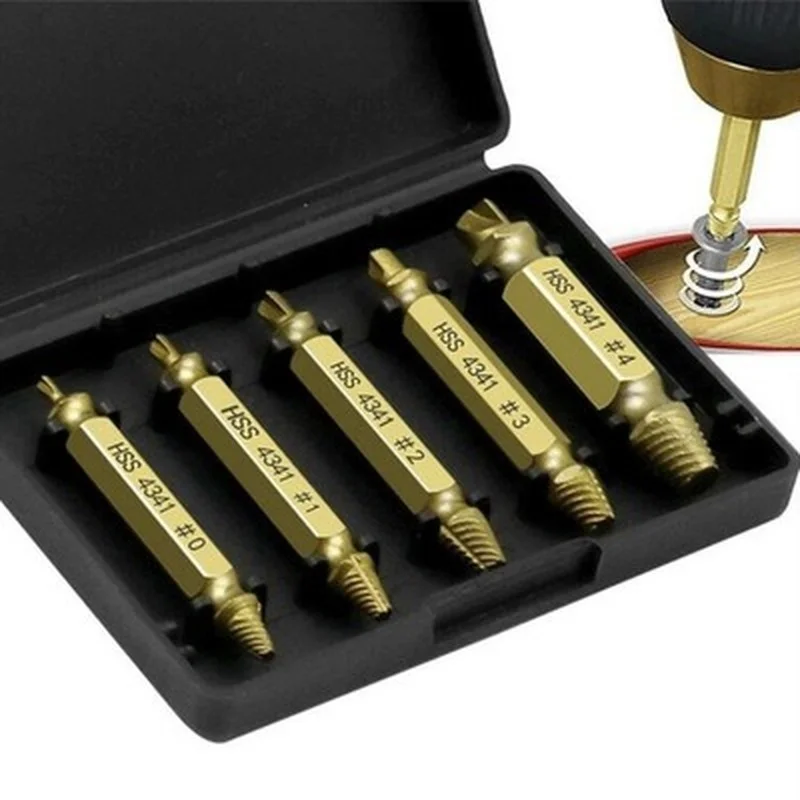 4/5/6 Damaged Screw Extractor Drill Bit Set Easily Take Out Broken Screw Bolt Remover Stripped Screws Extractor Demolition Tool
4/5/6 Damaged Screw Extractor Drill Bit Set Easily Take Out Broken Screw Bolt Remover Stripped Screws Extractor Demolition Tool