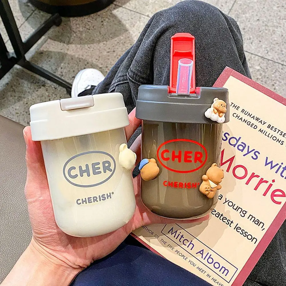 330ml Cute Portable Transparent Small Water Bottle with Straw Plastic Bottle Drinking Cup
330ml Cute Portable Transparent Small Water Bottle with Straw Plastic Bottle Drinking Cup