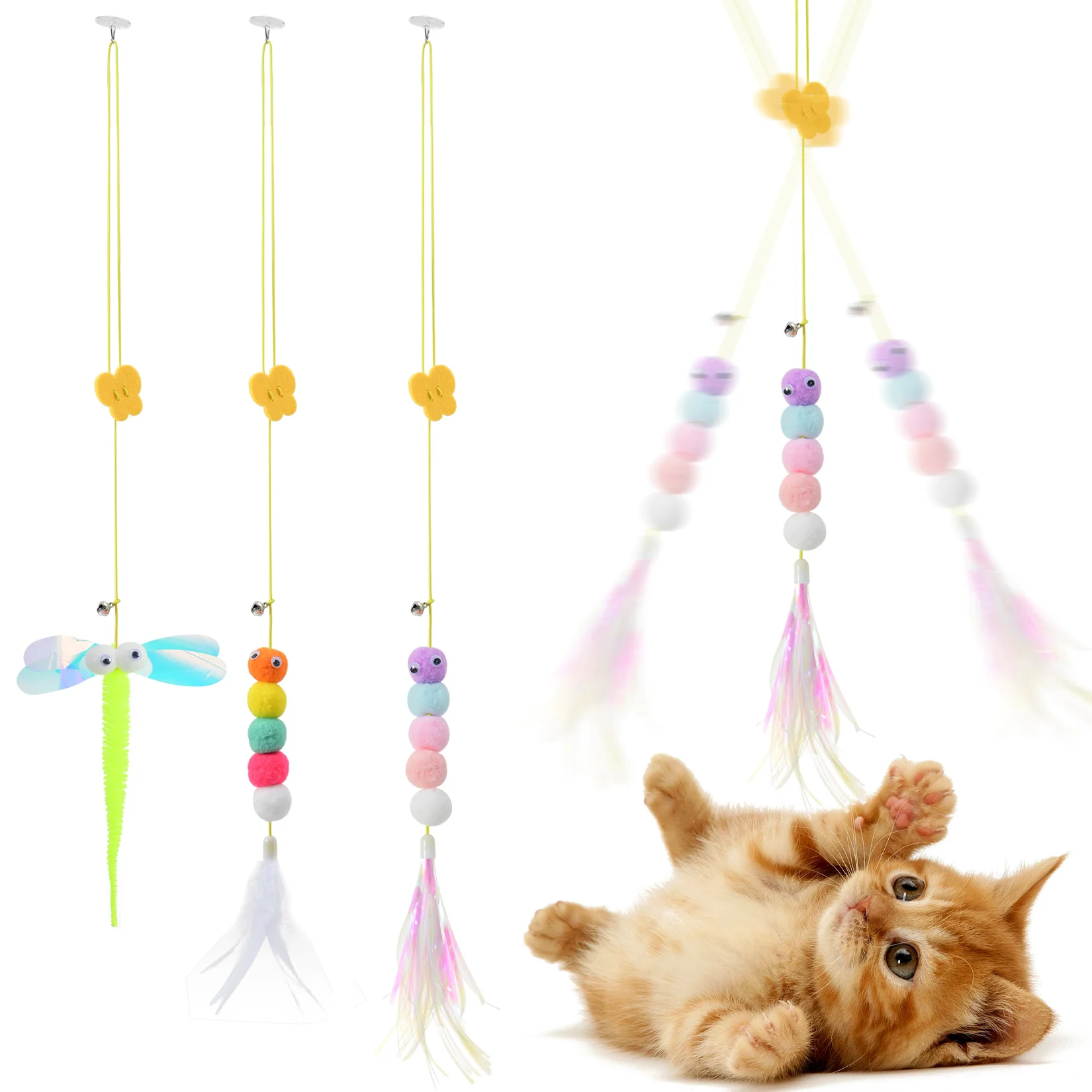 3pcs Interactive Cat Toys Creative Catnip Feather Toy Telescopic Simulation Dragonfly Cat Toy Elastic Kitten Scratch Rope Game
3pcs Interactive Cat Toys Creative Catnip Feather Toy Telescopic Simulation Dragonfly Cat Toy Elastic Kitten Scratch Rope Game