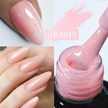 UR SUGAR 7ml Glass Bottle Glitter Rubber Base Gel Nail Polish Semi Permanent Gold Foil Sequins Soak Off UV LED Gel Varnish