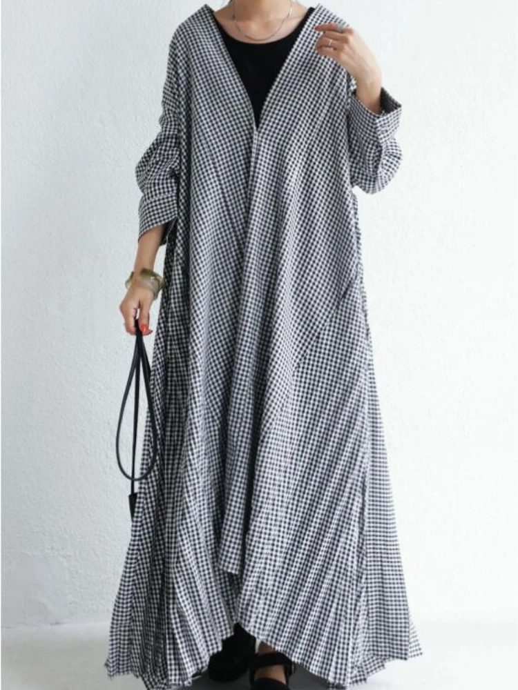 Summer New In Dresses for Women 2023 LOOSE Casual Plaid Vest Long Dresses Women Clothing Streetwear Vintage Robe Formal Dresses
Summer New In Dresses for Women 2023 LOOSE Casual Plaid Vest Long Dresses Women Clothing Streetwear Vintage Robe Formal Dresses