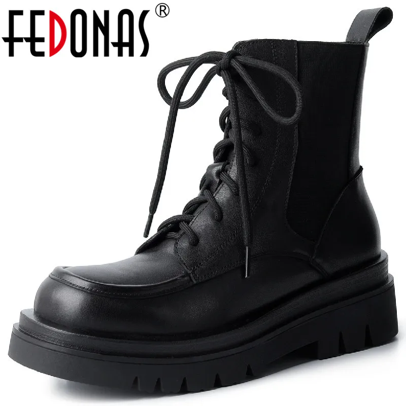 Женские ботильоны FEDONAS, Модные ботильоны из натуральной кожи на платформе и толстом каблуке, обувь для отдыха
Женские ботильоны FEDONAS, Модные ботильоны из натуральной кожи на платформе и толстом каблуке, обувь для отдыха