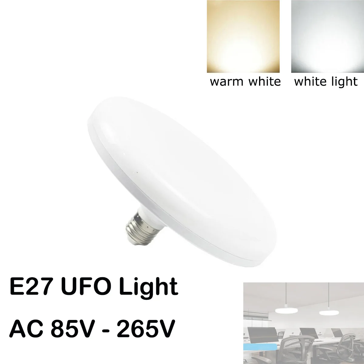 AC 110V 220V E27 LED Lamp Bulb light 18W 24W 36W 50W Energy Saving UFO Light Warm White indoor Lighting Ampoule Bombilla Led
AC 110V 220V E27 LED Lamp Bulb light 18W 24W 36W 50W Energy Saving UFO Light Warm White indoor Lighting Ampoule Bombilla Led