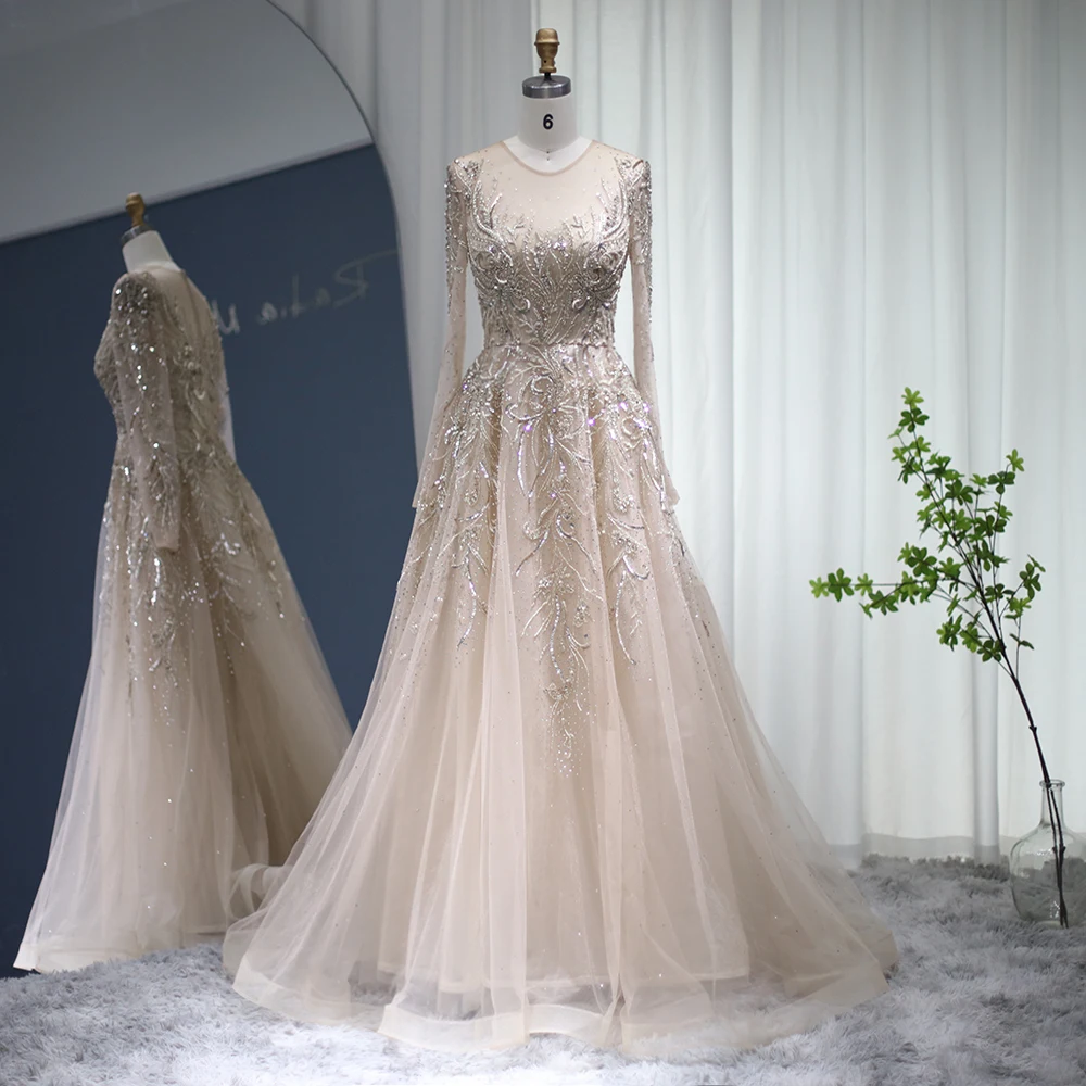 Sharon Said Luxury Gold Muslim Evening Dresses 2022 Dubai Beaded Long Sleeve Arabic Formal Dress for Women Wedding Party SS307
Sharon Said Luxury Gold Muslim Evening Dresses 2022 Dubai Beaded Long Sleeve Arabic Formal Dress for Women Wedding Party SS307