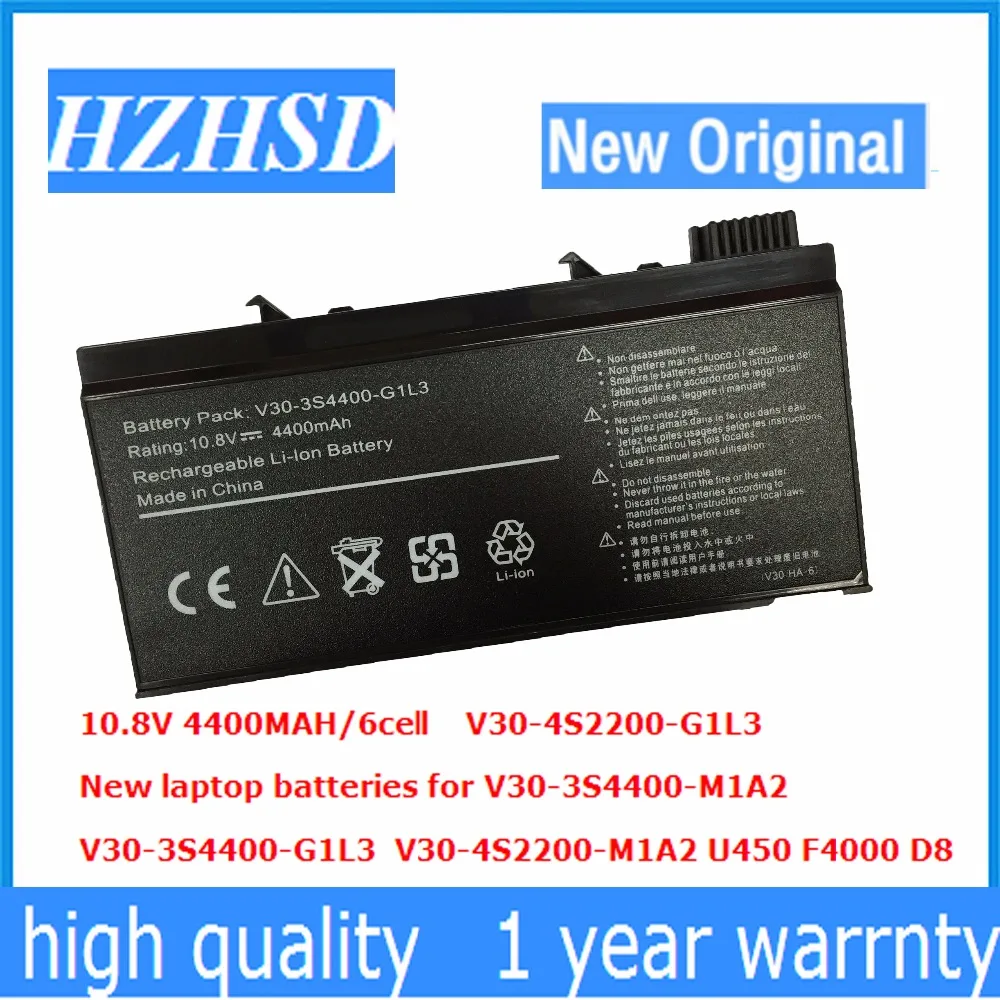 

10.8v 4400mah New V30-3S4400-G1L3 laptop battery for HASEE V30-3S4400-M1A2 V30-4S2200-G1L3 V30-4S2200-M1A2 U450 F4000 D8