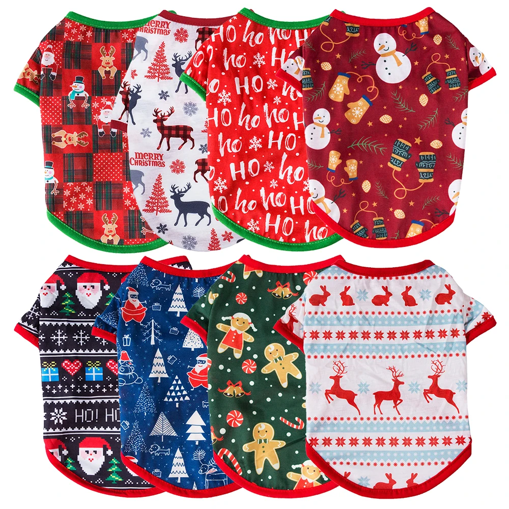 Dogs Christmas Clothes Printed Christmas Day Pet Costume Santa Claus Snowman Elk Snowflake For Puppy Cat Chihuahua Clothing Coat
Dogs Christmas Clothes Printed Christmas Day Pet Costume Santa Claus Snowman Elk Snowflake For Puppy Cat Chihuahua Clothing Coat