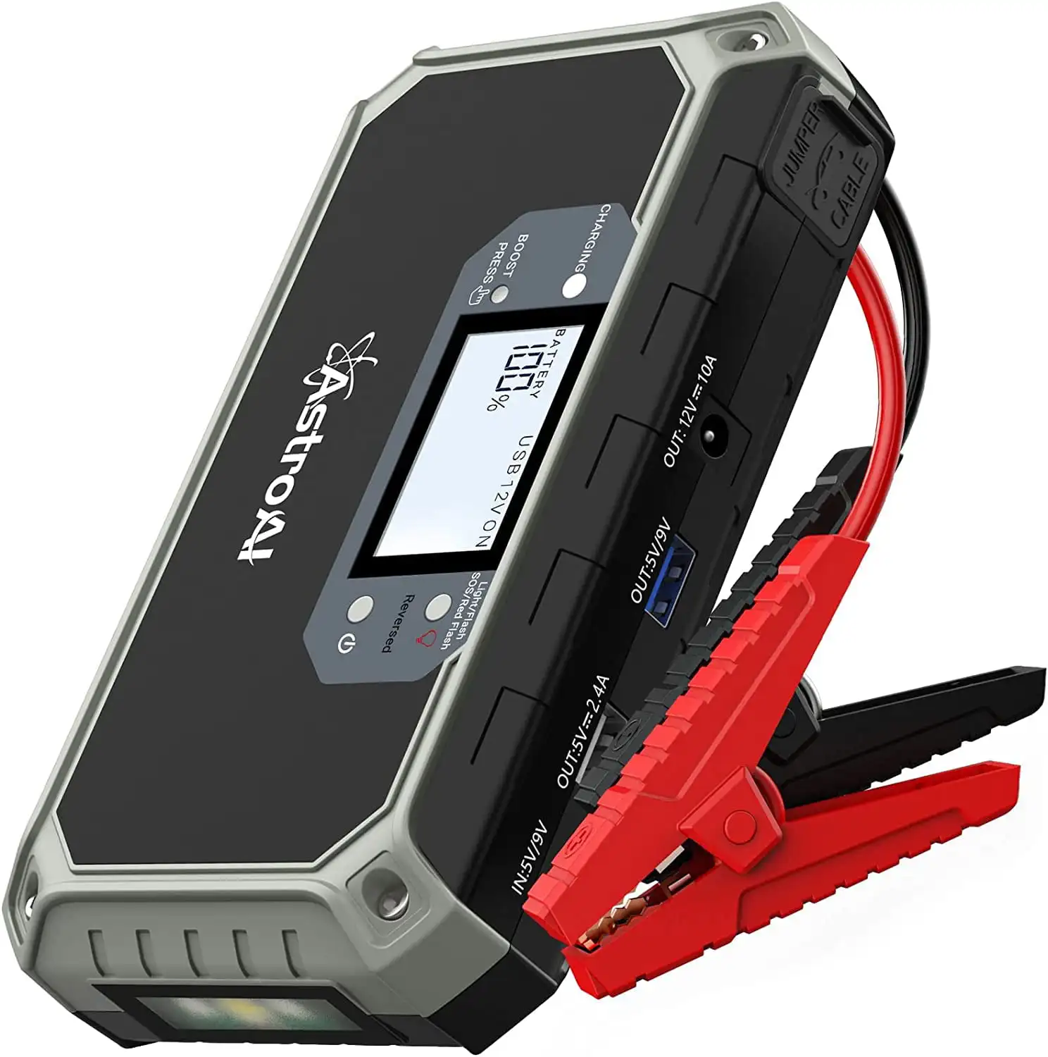 18000mAh 2000A 12V 8-in-1 Battery Car Jump Starter to 7.0L Gas & 3.0L Engines Quick 3.0 Power Bank, Informative LCD Screen wit
18000mAh 2000A 12V 8-in-1 Battery Car Jump Starter to 7.0L Gas & 3.0L Engines Quick 3.0 Power Bank, Informative LCD Screen wit