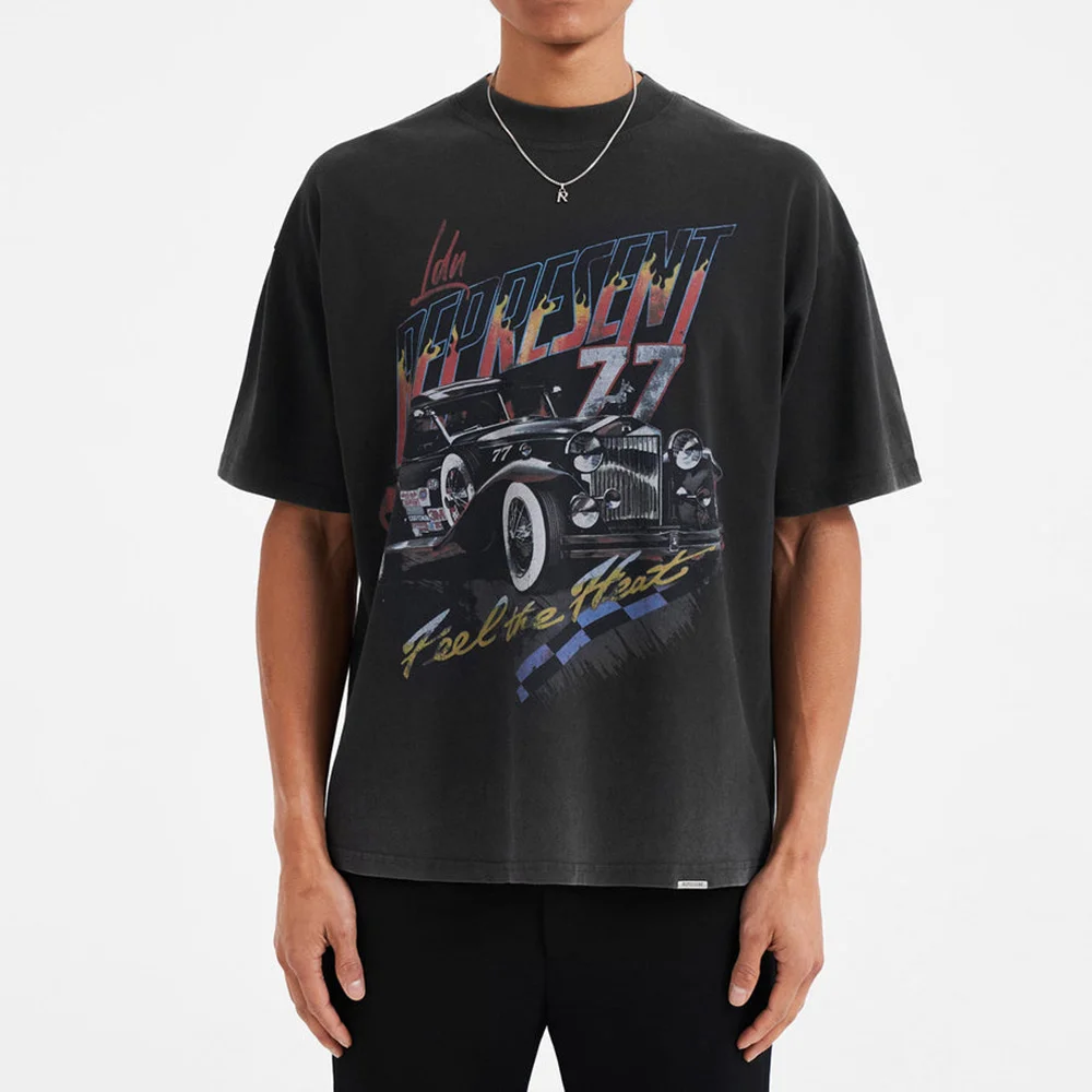 Frog drift Streetwear Fashion Car Graphics Vintage Loose Oversized Feel The Heat tee tops t shirt for Men
Frog drift Streetwear Fashion Car Graphics Vintage Loose Oversized Feel The Heat tee tops t shirt for Men