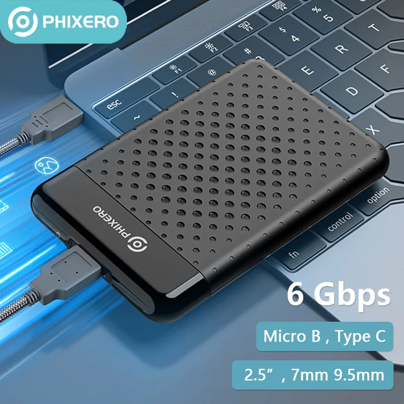 PHIXERO 2.5" Inch SSD Hard Drive External Case SATA HDD Enclosure USB 3.0 6Gbps For PC MacBook Laptop 7mm 9.5mm Disk Storage Box
PHIXERO 2.5" Inch SSD Hard Drive External Case SATA HDD Enclosure USB 3.0 6Gbps For PC MacBook Laptop 7mm 9.5mm Disk Storage Box