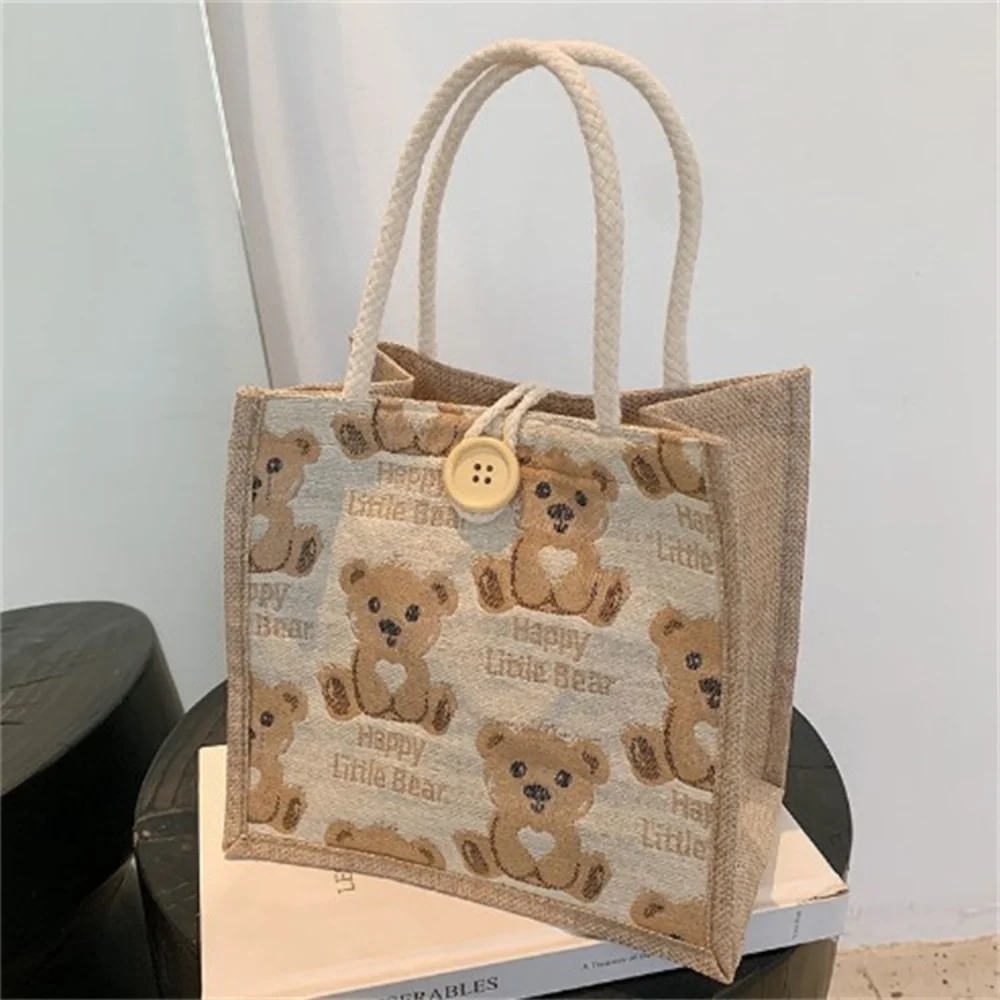 Bear Linen Tote Female Going Out Hand Carrying Bag Japanese Satchel Student Shoulder Bag
Bear Linen Tote Female Going Out Hand Carrying Bag Japanese Satchel Student Shoulder Bag