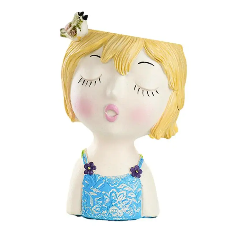 Cute Girl Head Planter Pot Household Girl Face Head Flower Holding Pot With Drainage Hole Handheld Resin Face Planter Pot
Cute Girl Head Planter Pot Household Girl Face Head Flower Holding Pot With Drainage Hole Handheld Resin Face Planter Pot