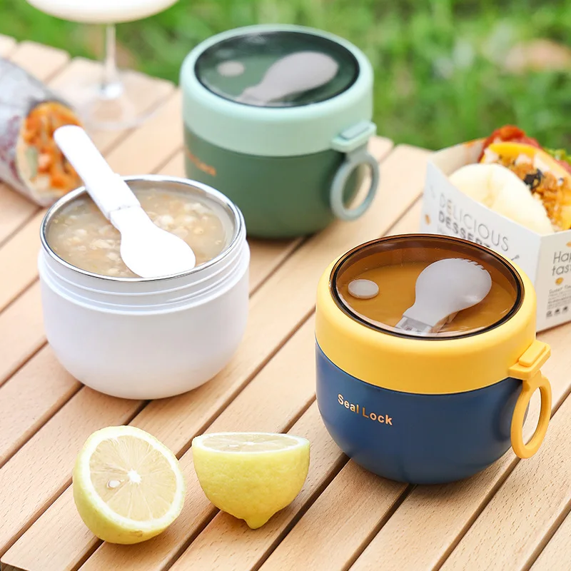 New Stainless Steel Lunch Box Drinking Cup With Spoon Food Thermal Jar Insulated Soup Thermos Containers Thermos lunchbox Bag
New Stainless Steel Lunch Box Drinking Cup With Spoon Food Thermal Jar Insulated Soup Thermos Containers Thermos lunchbox Bag