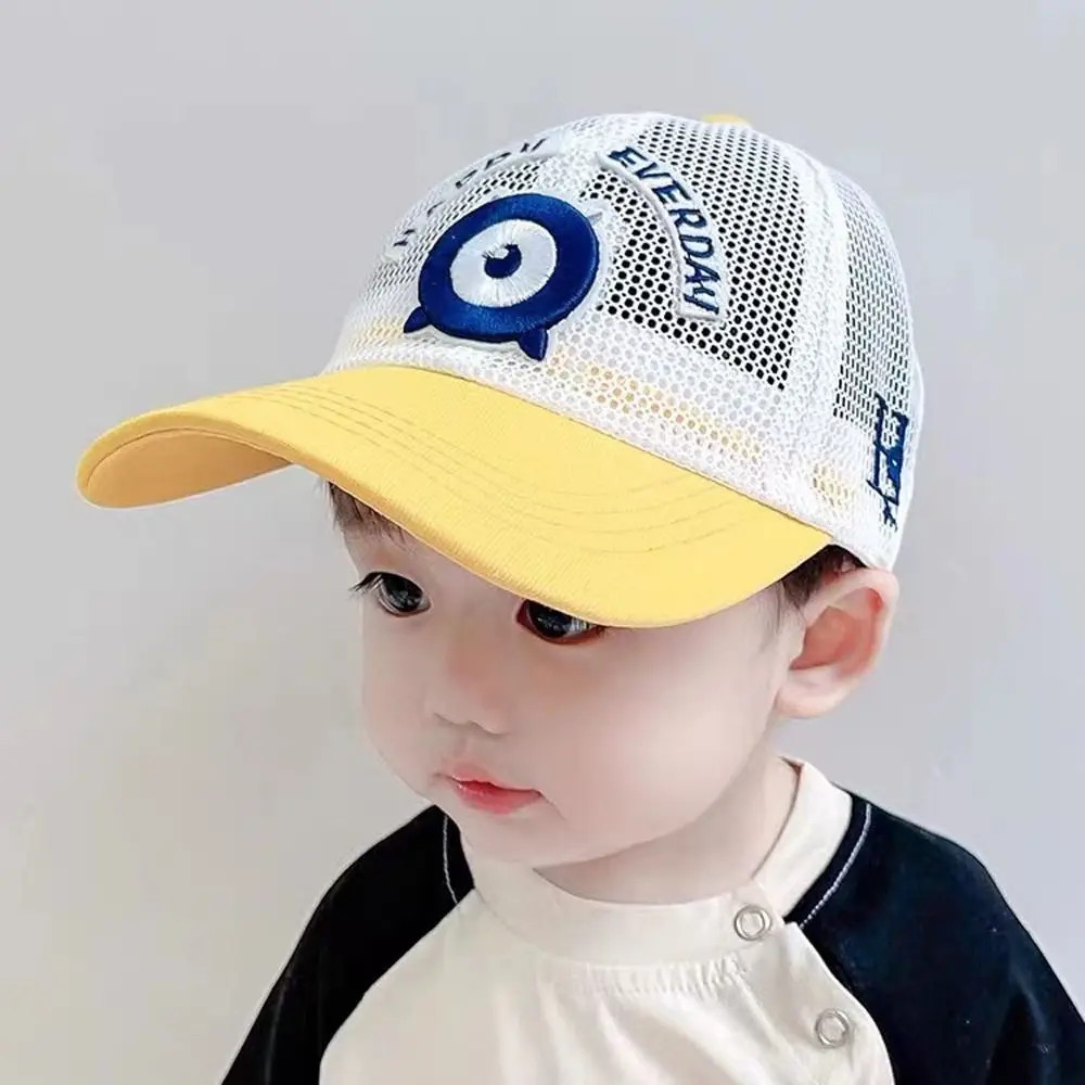 

Protection Casual Cotton Car Sunshade Hat Big Eye Baseball Cap Children Sun Visor Hat Korean Style Cap Kids Peaked Hat