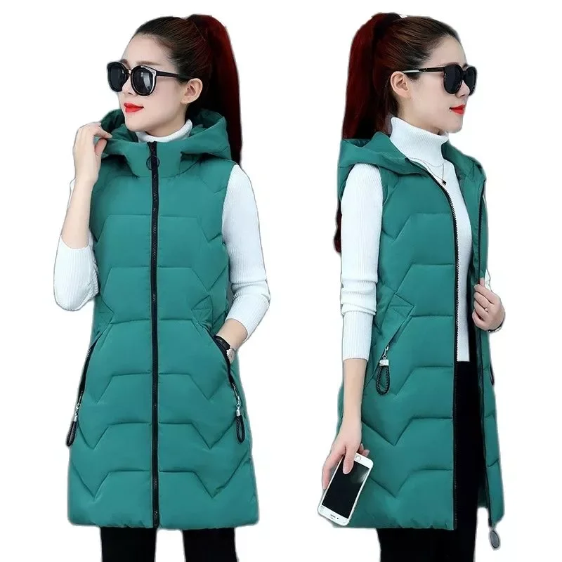 2022 New Autumn Winter Hooded Women's Cotton Vest Middle Length Payment Fashion Loose Ladies Cotton Vest Jacket
2022 New Autumn Winter Hooded Women's Cotton Vest Middle Length Payment Fashion Loose Ladies Cotton Vest Jacket