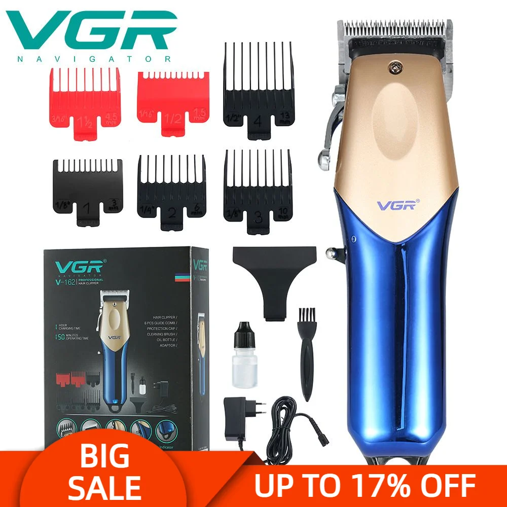 VGR V162 перезаряжаемая профессиональная машинка для стрижки волос триммер для мужчин бритва стайлер Парикмахерская бытовая техника стрижка салон VGR 162
VGR V162 перезаряжаемая профессиональная машинка для стрижки волос триммер для мужчин бритва стайлер Парикмахерская бытовая техника стрижка салон VGR 162