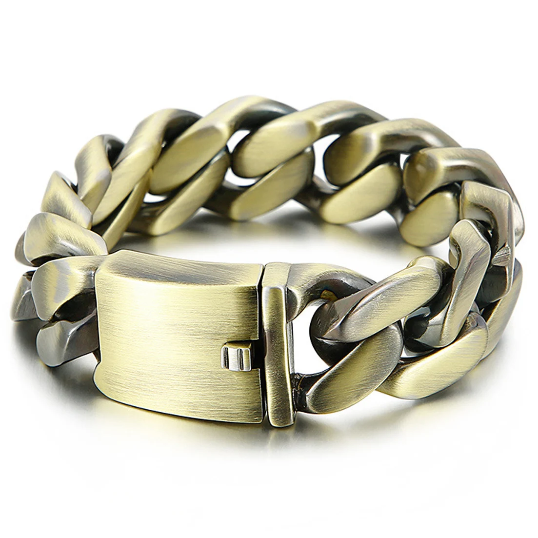 Heavy 21mm Mens Bronze Color 316L Stainless Steel Curb Cuban Chain Vintage Bracelet Jewelry Gift 8.66inch
Heavy 21mm Mens Bronze Color 316L Stainless Steel Curb Cuban Chain Vintage Bracelet Jewelry Gift 8.66inch