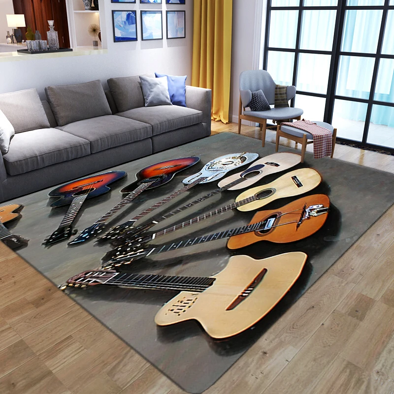 Colorful Guitar 3D Printed Carpets For Living Room Non-Slip Area Rugs Bedroom bedside Modern Home Decoration Dropshipping POD
Colorful Guitar 3D Printed Carpets For Living Room Non-Slip Area Rugs Bedroom bedside Modern Home Decoration Dropshipping POD