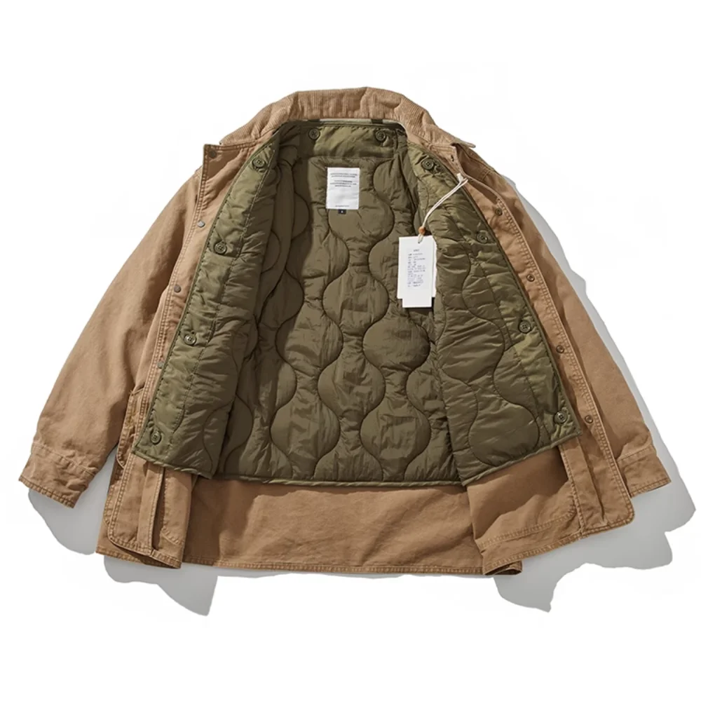 Detachable inner liner stylish cotton coat Male May Khaki vintage heavy chunky autumn and winter jacket top
Detachable inner liner stylish cotton coat Male May Khaki vintage heavy chunky autumn and winter jacket top