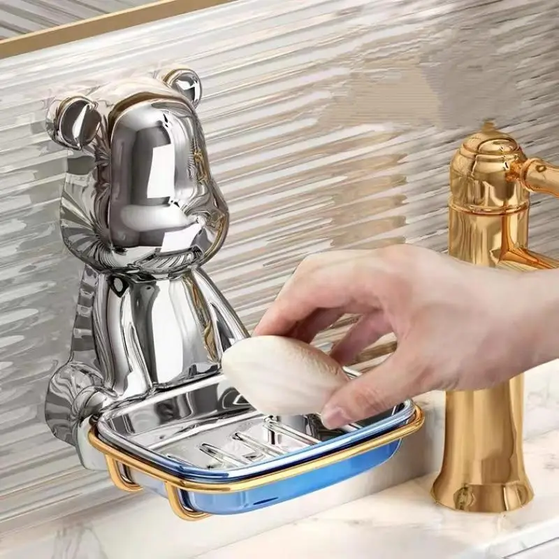Nordic Light Luxury Bear Ins Ceramic Soap Dish Wall Mounted Soap Holder Bathroom Luxury Accessories Soap Box Storage Shelf
Nordic Light Luxury Bear Ins Ceramic Soap Dish Wall Mounted Soap Holder Bathroom Luxury Accessories Soap Box Storage Shelf