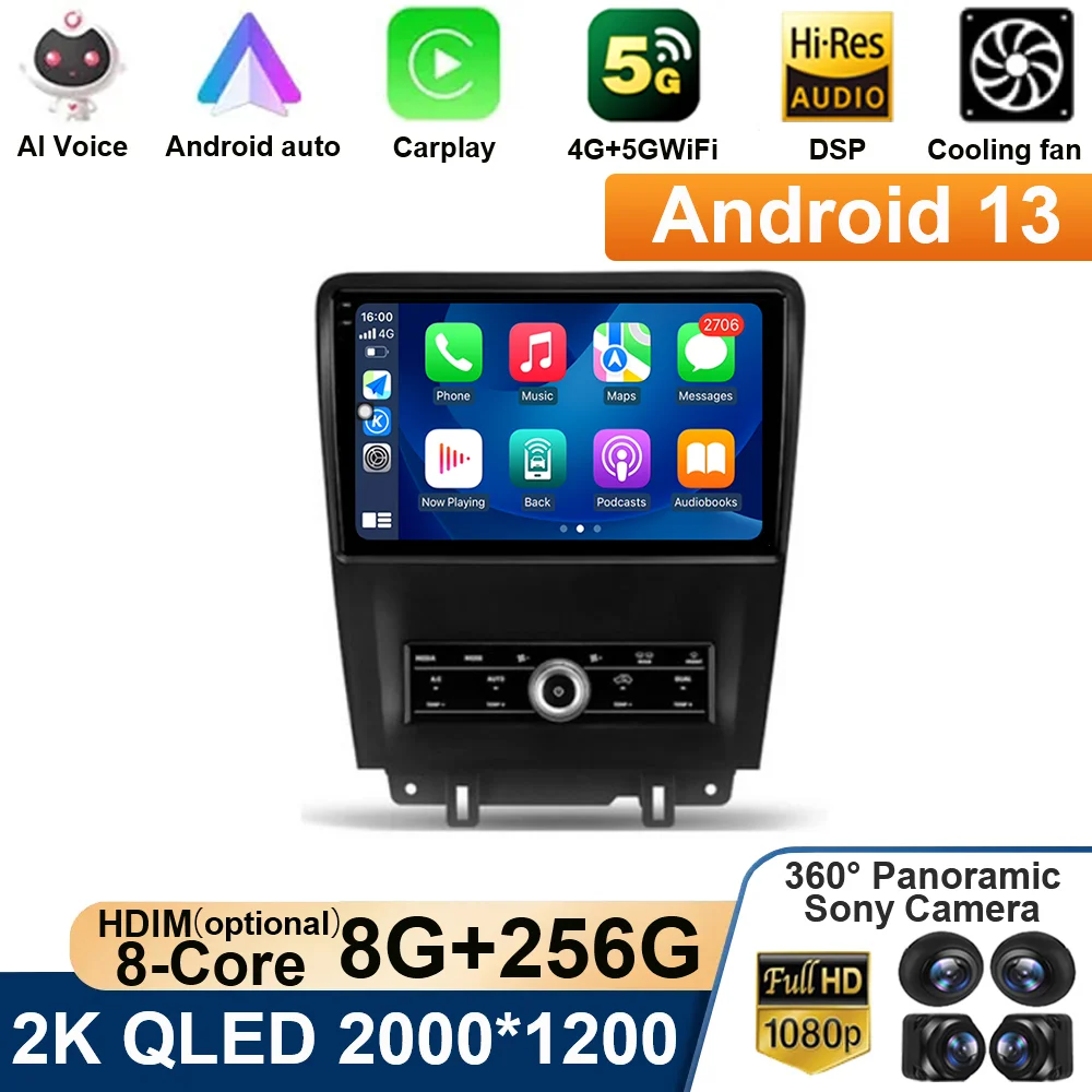 Автомобильный радиоприемник на Android 13 для Ford Mustang 2010-2014, Беспроводной мультимедийный видеоплеер Carplay с GPS-навигацией, аудио плеер, стерео 2 din DSP
Автомобильный радиоприемник на Android 13 для Ford Mustang 2010-2014, Беспроводной мультимедийный видеоплеер Carplay с GPS-навигацией, аудио плеер, стерео 2 din DSP