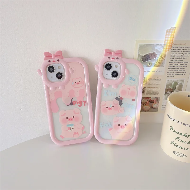 Contrast Color Cartoon Cute Pink Pig Bowknot Camera Cover for IPhone 11 12 13 Pro X XR Max Shockproof Phone Case IPhone 13 Case
Contrast Color Cartoon Cute Pink Pig Bowknot Camera Cover for IPhone 11 12 13 Pro X XR Max Shockproof Phone Case IPhone 13 Case