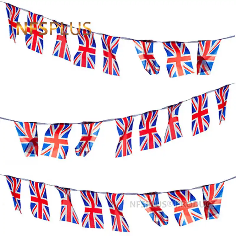 20PCS British Flag UK Union Jack 14x21cm Polyester Printed Hanging String Flags Banners For Home Party Decoration Celebration
20PCS British Flag UK Union Jack 14x21cm Polyester Printed Hanging String Flags Banners For Home Party Decoration Celebration