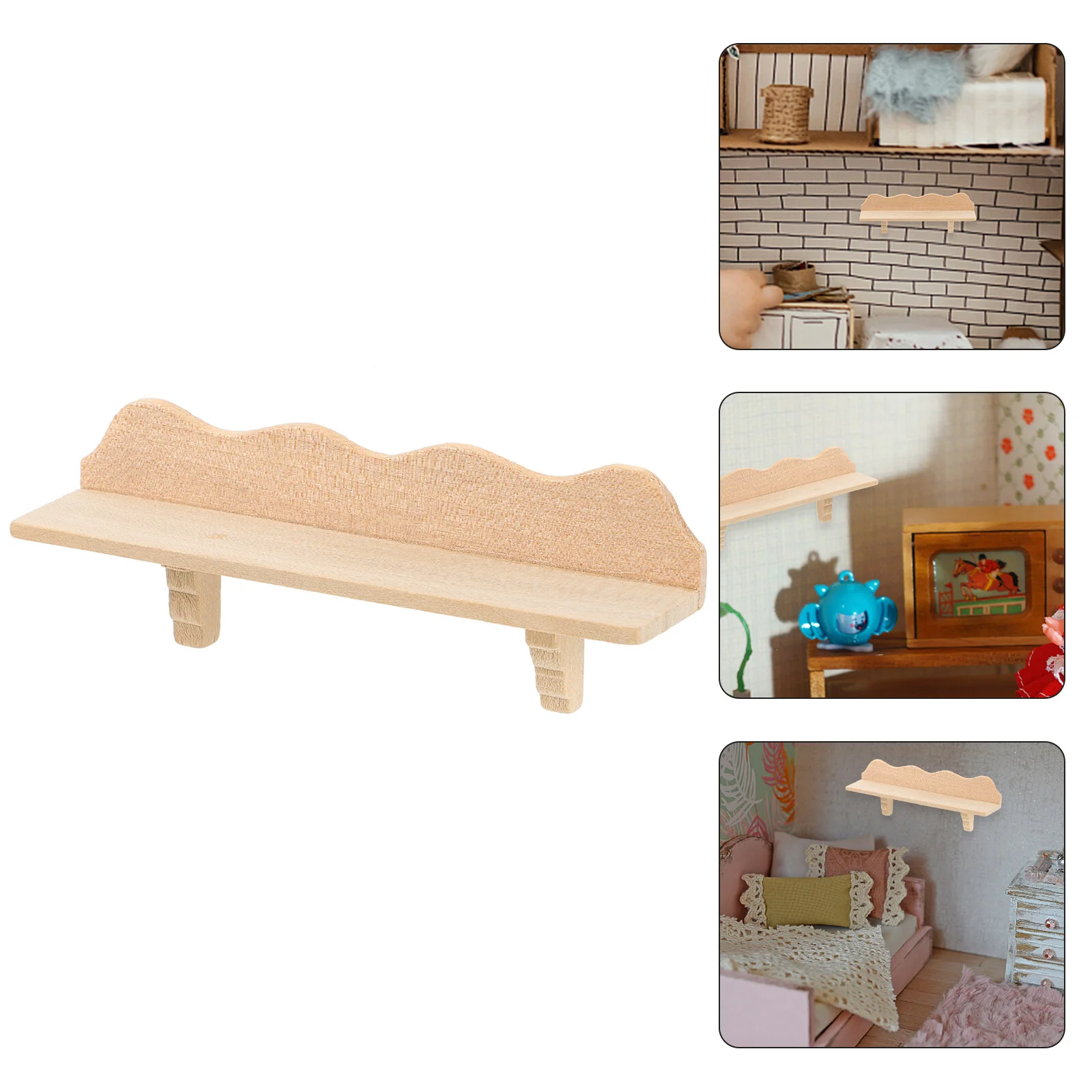 Wooden Frame Mini Furniture Wall Mount Small Rack House Shelf Model Accessories Miniature Stand
Wooden Frame Mini Furniture Wall Mount Small Rack House Shelf Model Accessories Miniature Stand