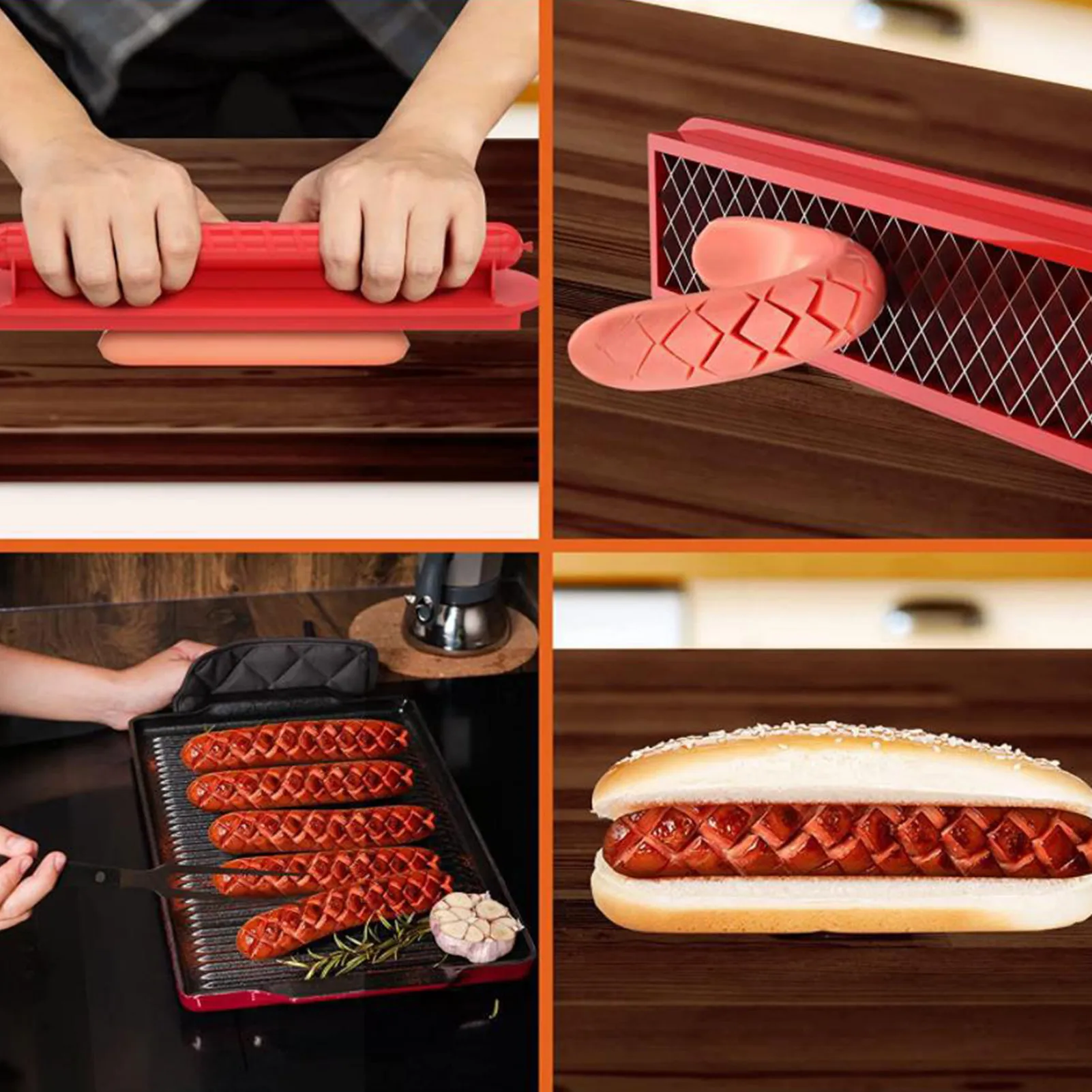 Hot Dog CutterHotdog Slicer With Stainless Steel Cutter Useful Grill Tools For Outdoor Grill Kitchen Gadgets For Grilling BBQ
Hot Dog CutterHotdog Slicer With Stainless Steel Cutter Useful Grill Tools For Outdoor Grill Kitchen Gadgets For Grilling BBQ