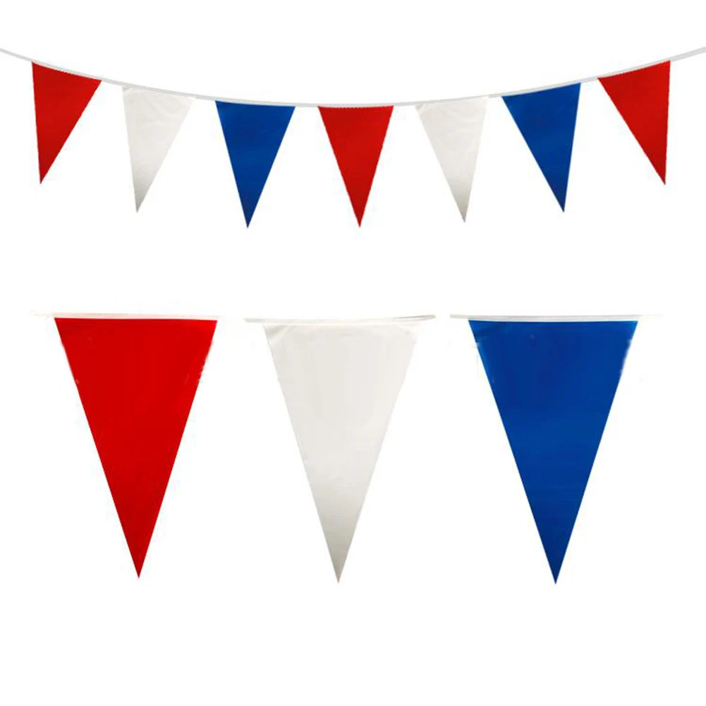 18m Triangular String Flag Red White Blue Banner 20*30cm Bunting For Celebration Fundraiser Street Party Decoration
18m Triangular String Flag Red White Blue Banner 20*30cm Bunting For Celebration Fundraiser Street Party Decoration