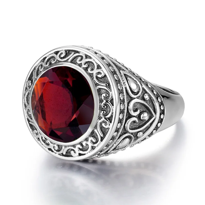 Garnet Rings Round Cut Silver 925 Sterling Luxury Ring for Women Mom Vintage Party Lady Accessory Gift Fine Jewelry for Women
Garnet Rings Round Cut Silver 925 Sterling Luxury Ring for Women Mom Vintage Party Lady Accessory Gift Fine Jewelry for Women