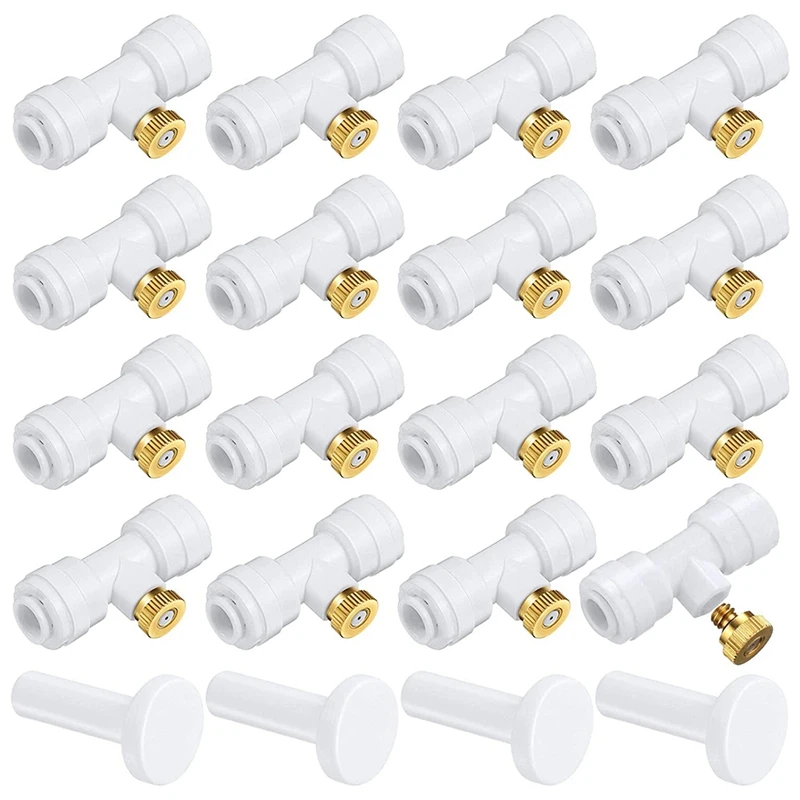 16 Pieces Brass Misting Nozzles Kit Atomizing Nozzle Kit 0.4 Mm Orifice 2 Points 1/4 Inch Lock Misting Nozzles
16 Pieces Brass Misting Nozzles Kit Atomizing Nozzle Kit 0.4 Mm Orifice 2 Points 1/4 Inch Lock Misting Nozzles