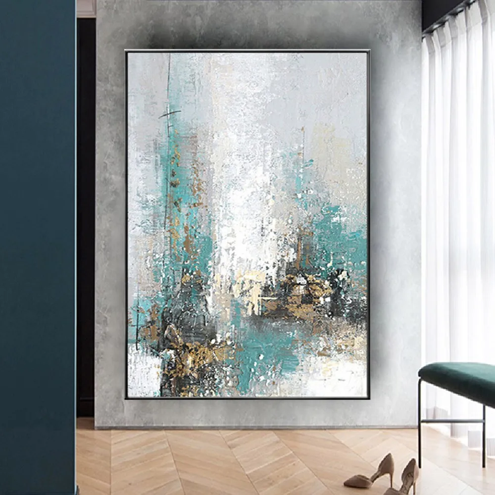 Modern Wall Art Handmade Oil Painting On Canvas Gold Foil Abstract Home Decor Paintings Large living room Decor Picture Custom
Modern Wall Art Handmade Oil Painting On Canvas Gold Foil Abstract Home Decor Paintings Large living room Decor Picture Custom