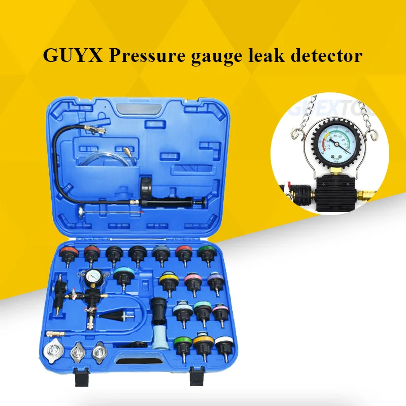 28Pcs Universal Radiator Pressure Tester Vacuum Type Cooling System Test Detector Set Testeur Refroidissement Pressure meter 
28Pcs Universal Radiator Pressure Tester Vacuum Type Cooling System Test Detector Set Testeur Refroidissement Pressure meter