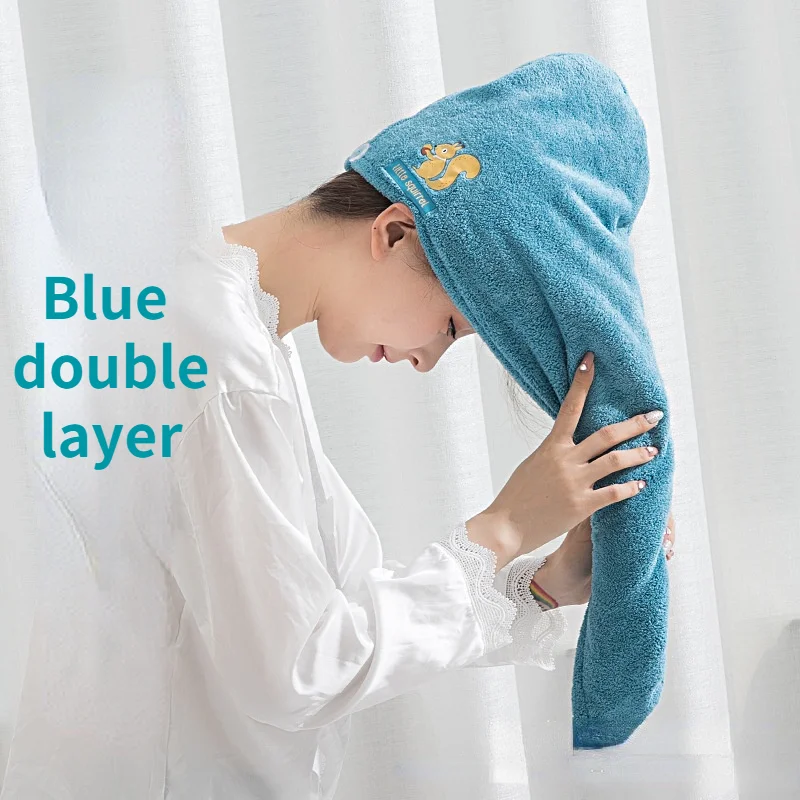 Quick-drying Cap Coral Fleece Ladies Thick Super Absorbent Headscarf Double Layer Towel Shower Hat Dry Hair Cap Bathroom Tool
Quick-drying Cap Coral Fleece Ladies Thick Super Absorbent Headscarf Double Layer Towel Shower Hat Dry Hair Cap Bathroom Tool