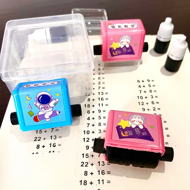 

Teaching Addition and Subtraction Number Rolling Stamp Math Practice 100 Pupils Maths Questions Digital Roller Type Stamps